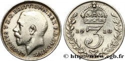 ROYAUME-UNI 3 Pence Georges V / couronne 1918 