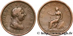 UNITED KINGDOM 1 Penny Georges III tête laurée 1806 Soho