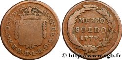 ITALIA - LOMBARDIA 1/2 Soldo Lombardie frappe au nom de Marie-Thérèse d’Autriche 1777 Milan