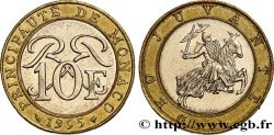 MONACO 10 Francs monogramme de Rainier III / chevalier en armes 1995 Paris
