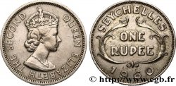 SEYCHELLES 1 Roupie Elisabeth II 1960 