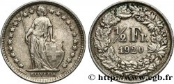 SWITZERLAND 1/2 Franc Helvetia 1920 Berne