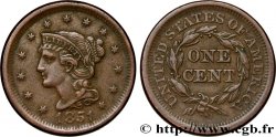 VEREINIGTE STAATEN VON AMERIKA 1 Cent Liberté “Braided Hair” 1851 Philadelphie