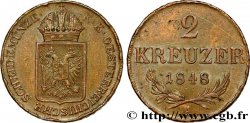 AUSTRIA 2 Kreuzer monnayage de la révolution de 1848-1849 1848 Vienne