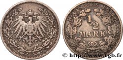 ALLEMAGNE 1/2 Mark Empire aigle impérial 1906 Muldenhütten - E