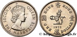 HONG-KONG 1 Dollar Elisabeth II couronnée 1975 