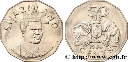 SWAZILAND 50 Cents Roi Msawati III / emblème national 1998 