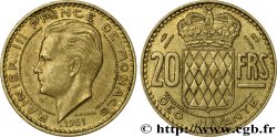 MONACO 20 Francs Rainier III / écu couronné 1951 Paris