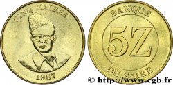 ZAIRE 5 Zaires Maréchal Mobutu 1987 