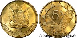 NAMIBIE 5 Dollars armes / Aigle plongeur d’Afrique 1993 