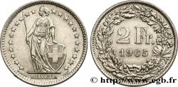 SCHWEIZ 2 Francs Helvetia 1965 Berne