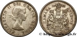 CANADA 50 Cents Elisabeth II 1961 