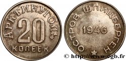 SPITZBERG (Norvège) 20 Kopeks 1946  TTB+/SUP 