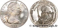 COOK INSELN 2 Dollars Proof 25e anniversaire du couronnement d’Elisabeth II 1973 