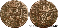 SPAIN 1 Seiseno Philippe V variété au N inversé 1711 Valence
