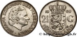 NETHERLANDS 2 1/2 Gulden Juliana 1960 Utrecht