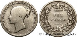 UNITED KINGDOM 6 Pence Victoria tête jeune 1858 Londres