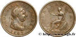 ROYAUME-UNI 1 Penny Georges III tête laurée 1807 