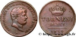 ITALIA - REGNO DELLE DUE SICILIE 10 Tornesi Ferdinand II, roi de Naples et Sicile 1854 