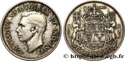 CANADA 50 Cents Georges VI emblème 1943 