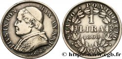VATICAN AND PAPAL STATES 1 Lira Pie IX An XXII 1868 Rome