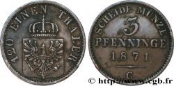 ALEMANIA - PRUSIA 3 Pfenninge 1871 Francfort