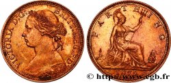 GREAT-BRITAIN - VICTORIA 1 Farthing Victoria “Bun Head” 1875 Heaton