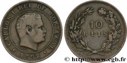 PORTUGAL 10 Réis Charles Ier (Carlos) 1892 
