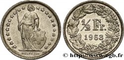 SUISSE 1/2 Franc Helvetia 1963 Berne