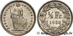 SUIZA 1/2 Franc Helvetia 1963 Berne