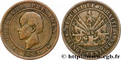 HAÏTI 20 Centimes président Geffrard 1863 Heaton