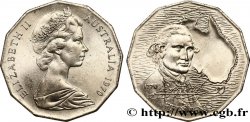 AUSTRALIA 50 Cents Elisabeth II / 200e anniversaire du voyage de Cook 1970 