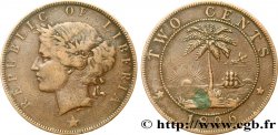 LIBERIA 2 Cents  1896 Heaton