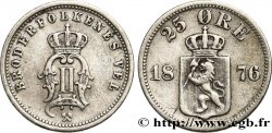 NORWAY 25 Ore monogramme d’Oscar II de Suède et de Norvège 1876 