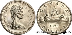 CANADA 1 Dollar Elisabeth II / indiens et canoe 1976 