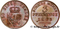 GERMANY - PRUSSIA 3 Pfenninge 1863 Berlin MS 