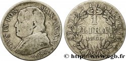 VATICANO E STATO PONTIFICIO 1 Lire Pie IX type grand buste an XXI 1866 Rome