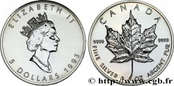 CANADA 5 Dollars (1 once) 1993 