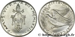 VATICAN AND PAPAL STATES 100 Lire armes / colombe de la paix an XII du pontificat de Paul VI 1974 Rome