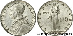 VATICAN AND PAPAL STATES 10 Lire Pie XII an XIII / la ‘prudence’ 1951 