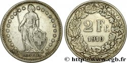 SUISSE 2 Francs Helvetia 1910 Berne - B