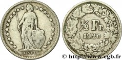 SVIZZERA  1/2 Franc Helvetia 1920 Berne - B
