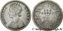 INDES BRITANNIQUES 1 Roupie Victoria 1862 Calcutta