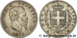 ITALIE 5 Lire Victor Emmanuel II 1874 Milan
