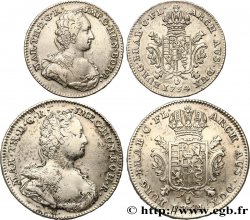 AUSTRIAN NETHERLANDS - DUCHY OF BRABANT - MARIA-THERESA Ducaton et 1/2 Ducaton 1754 Anvers XF 