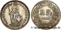 SUISSE 2 Francs Helvetia 1940 Berne