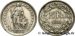 SVIZZERA  1/2 Franc Helvetia 1959 Berne - B