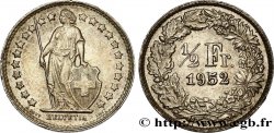 SUISSE 1/2 Franc Helvetia 1952 Berne