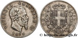 ITALIE 5 Lire Victor Emmanuel II 1874 Milan