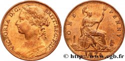 VEREINIGTEN KÖNIGREICH 1 Penny Victoria “Bun Head” 1876 Heaton